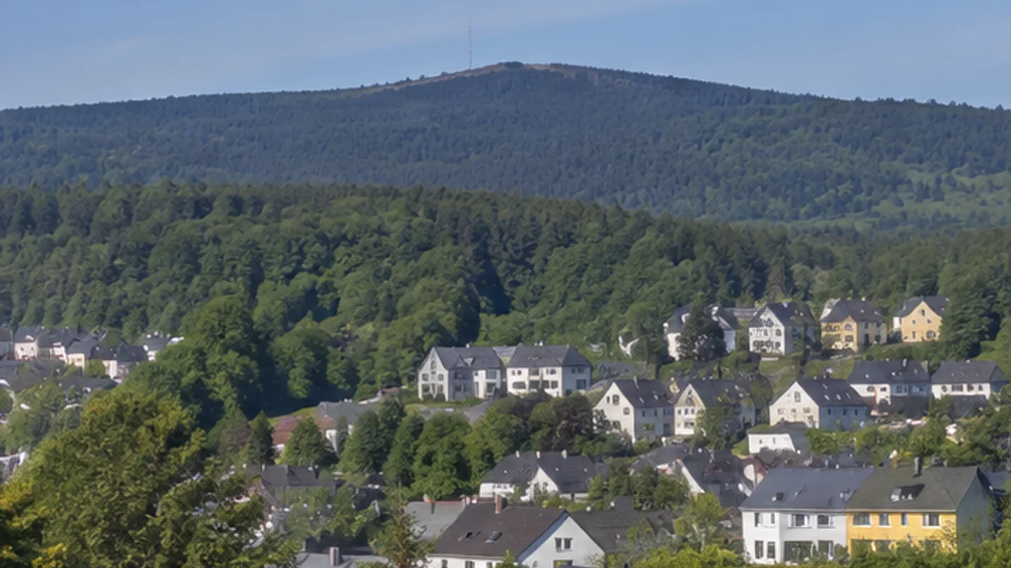 Wunsiedel: Wunsiedel: Stadtrand unter den bewaldeten Kösseinehängen